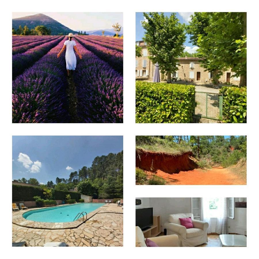 Résidence Provençale: Oasis au Colorado Provençal avec Piscine Rustrel Exterior photo